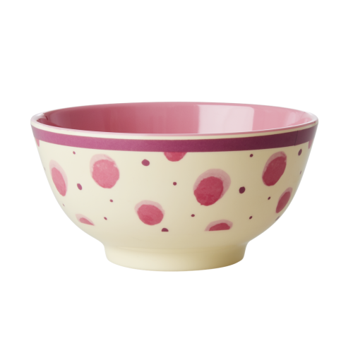 Pink Watercolour Splash Print Melamine Bowl Rice DK